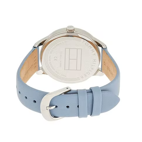  Shop Authentic Tommy Hilfiger Brooke Silver Dial Blue Leather Strap Watch for Women - 1782023 - Luxxuri