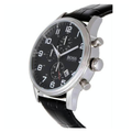  Shop Authentic Hugo Boss Aeroliner Chronograph Black Dial Black Leather Strap Watch For Men - 1512448 - Luxxuri