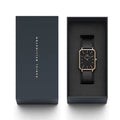 Shop Authentic Daniel Wellington Quadro Pressed Ashfield Black Dial Black Mesh Strap Watch for Women - DW00100467 - Luxxuri