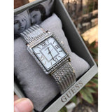  Shop Authentic Guess Highline White Dial Silver Mesh Bracelet Watch For Women - W0826L1 - Luxxuri