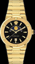  Shop Authentic Versace Greca Moonphase Quartz Black Dial Gold Steel Strap Watch for Men - VE7G00323 - Luxxuri