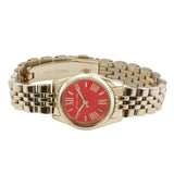  Shop Authentic Michael Kors Lexington Quartz Orange Dial Gold Steel Strap Watch For Women - MK3284 - Luxxuri