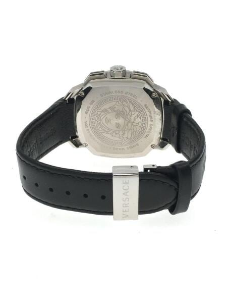  Shop Authentic Versace Dylos Analog Black Dial Black Leather Strap Watch for Men - VQC010015 - Luxxuri