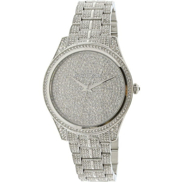  Shop Authentic Michael Kors Lauryn Analog Crystals Silver Dial Silver Steel Strap Watch For Women - MK3717 - Luxxuri