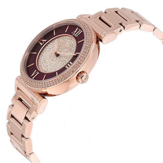  Shop Authentic Michael Kors Catlin Quartz Rose Gold Dial Rose Gold Steel Strap Watch For Women - MK3412 - Luxxuri