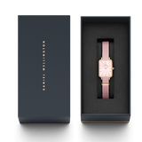  Shop Authentic Daniel Wellington Quadro Pressed Mother of Pearl Pink Dial Pink Nylon Strap Watch For Women - DW00100509 - Luxxuri