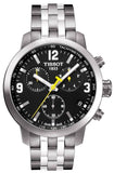  Shop Authentic Tissot T Sport PRC200 Chronograph Black Dial Silver Steel Strap Watch for Men - T17.1.586.52 - Luxxuri