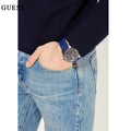  Shop Authentic Guess Fleet Chronograph Black Dial Blue Rubber Strap Watch for Men - W0971G2 - Luxxuri