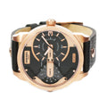  Shop Authentic Diesel Mini Daddy Dual Time Black & Gold Dial Black Leather Strap Watch For Men - DZ7317 - Luxxuri