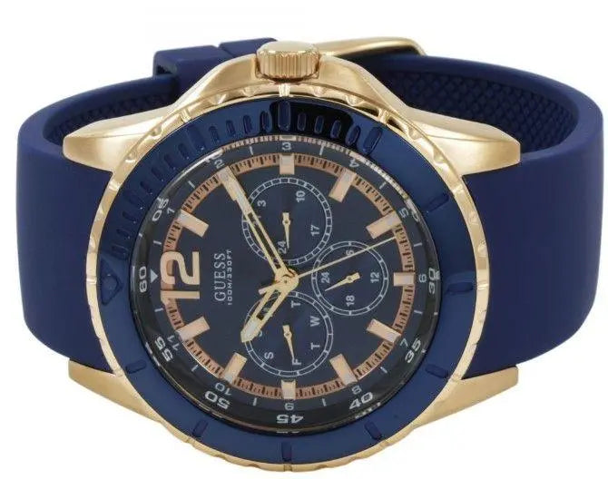  Shop Authentic Guess Maverick Blue Dial Blue Rubber Strap Watch for Men - W0485G1 - Luxxuri
