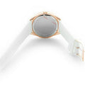 Michael Kors Oversized Sport Quartz White Dial White Rubber Strap Watch For Women - MK6945