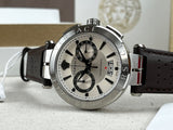  Shop Authentic Versace Aion Chronograph White Dial Brown Leather Strap Watch for Men - VBR010017 - Luxxuri