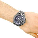  Shop Authentic Diesel Mega Chief Chronograph Blue Dial Black Steel Strap Watch For Men - DZ4329 - Luxxuri