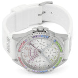  Shop Authentic Guess Frontier Diamonds Silver Dial White Rubber Strap Watch for Women - GW0045L1 - Luxxuri
