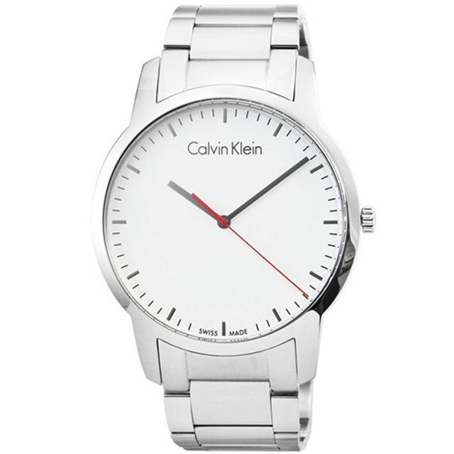  Shop Authentic Calvin Klein City Quartz White Dial Silver Steel Strap Watch for Men - K2G2G1Z6 - Luxxuri