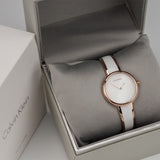 Shop Authentic Calvin Klein Seduce White Dial Two Tone Steel Strap Watch for Women - K4E2N616 - Luxxuri