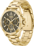  Shop Authentic Hugo Boss Troper Chronograph Green Dial Gold Steel Strap Watch For Men - 1514059 - Luxxuri