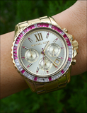  Shop Authentic Michael Kors Everest Chronograph Gold Dial Gold Steel Strap Watch for Women - MK5871 - Luxxuri