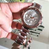  Shop Authentic Fossil Bannon Multifunction Brown Dial Two Tone Steel Strap Watch for Men - BQ2502 - Luxxuri