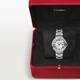  Shop Authentic Cartier Ballon Bleu De Cartier Silver Dial Silver Steel Strap Watch for Women - WSBB0044 - Luxxuri