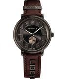  Shop Authentic Versace V-Circle Manifesto Black Dial Maroon Leather Strap Watch for Men - VBQ040017 - Luxxuri