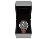  Shop Authentic Emporio Armani Classic Chronograph Black Dial Brown Leather Strap Watch For Men - AR1919 - Luxxuri