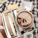  Shop Authentic Michael Kors Parker Pink Dial Pink Steel Strap Watch for Women - MK6176 - Luxxuri