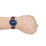  Shop Authentic Fossil Retro Pilot Chronograph Blue Dial Brown Leather Strap Watch for Men - FS5832 - Luxxuri