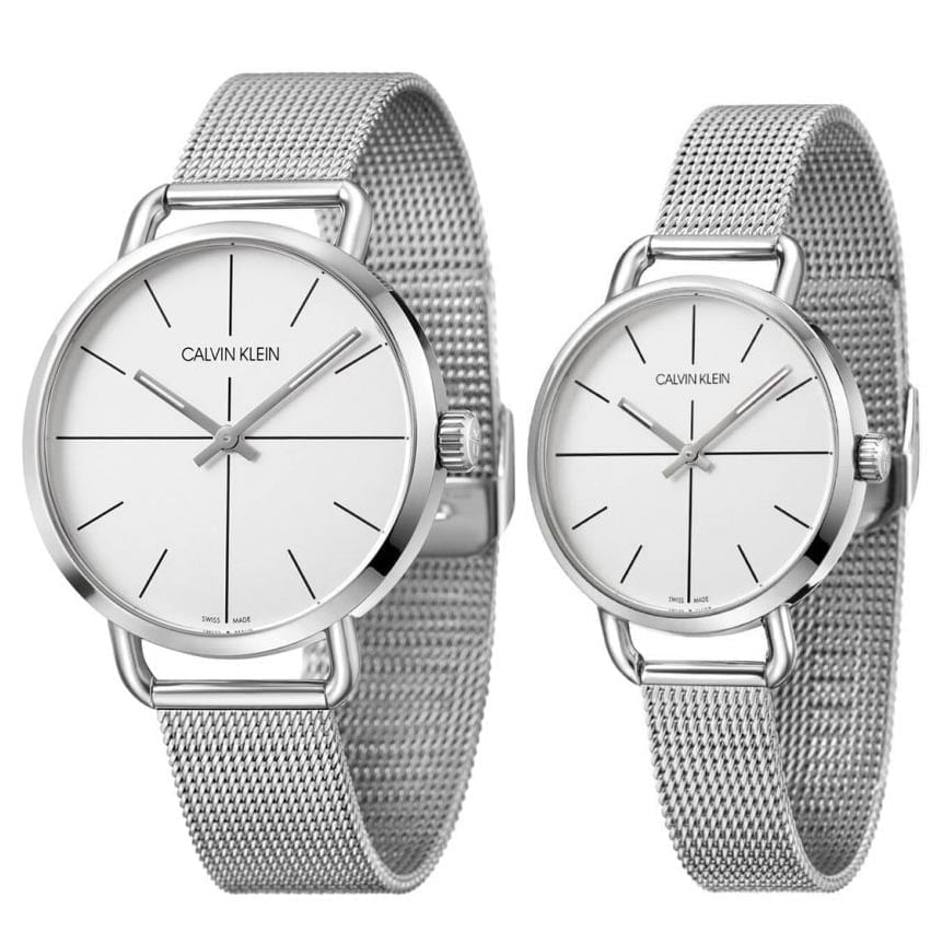  Shop Authentic Calvin Klein Even Quartz White Dial Silver Steel Strap Watch for Women - K7B21126 - Luxxuri