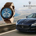  Shop Authentic Maserati Traguardo Chronograph Blue Dial Brown Leather Strap Watch For Men - R8871612024 - Luxxuri