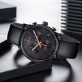  Shop Authentic Calvin Klein High Noon Black Dial Black Leather Strap Watch for Men - K8M274CB - Luxxuri
