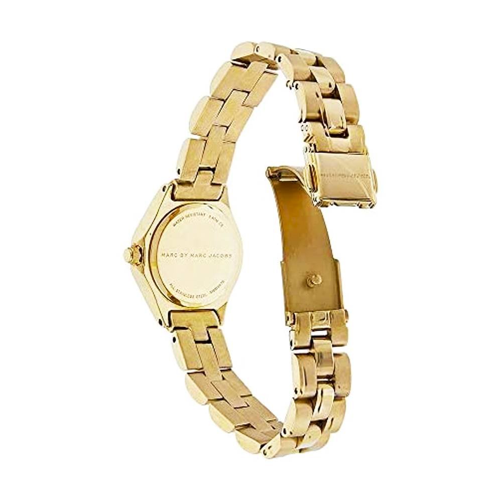 Marc Jacobs Amy White Dial Gold Steel Strap Watch for Women - MBM3051