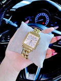 Shop Authentic Guess Vanity Diamonds Silver Dial Gold Steel Strap Watch for Women - W1030L2 - Luxxuri