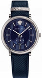  Shop Authentic Versace Manifesto Quartz Blue Dial Blue Leather Strap Watch For Men - VBQ01017 - Luxxuri