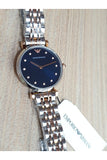  Shop Authentic Emporio Armani Gianni T Bar Crystal Blue Dial Two Tone Steel Strap Watch For Women - AR11092 - Luxxuri