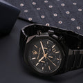  Shop Authentic Maserati Stile Chronograph Black Dial Black Steel Strap Watch For Men - R8873642005 - Luxxuri