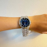  Shop Authentic Michael Kors Lennox Three Hand Blue Dial Silver Steel Strap Watch For Women - MK6990 - Luxxuri