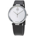  Shop Authentic Calvin Klein Sight Silver Dial Black Leather Strap Watch for Men - K1S21120 - Luxxuri