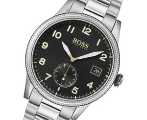  Shop Authentic Hugo Boss Legacy Black Dial Silver Steel Strap Watch for Men - 1513671 - Luxxuri