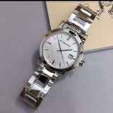  Shop Authentic Burberry The City White Dial Silver Steel Strap Watch for Women - BU9100 - Luxxuri