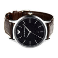  Shop Authentic Emporio Armani Renato Quartz Black Dial Brown Leather Strap Watch For Men - AR11187 - Luxxuri