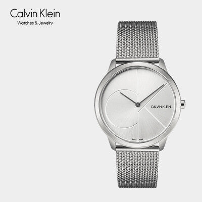  Shop Authentic Calvin Klein Minimal Silver Dial Silver Mesh Bracelet Watch for Men - K3M2112Z - Luxxuri