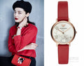  Shop Authentic Emporio Armani Kappa Classic Quartz Silver Dial Red Leather Strap Watch For Women - AR11114 - Luxxuri