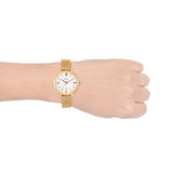  Shop Authentic Fossil Jacqueline Mother of Pearl White Dial Gold Mesh Strap Watch for Women - ES4352 - Luxxuri