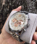  Shop Authentic Michael Kors Lexington Chronograph Silver Dial Silver Steel Strap Watch for Men - MK8515 - Luxxuri