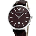  Shop Authentic Emporio Armani Renato Classic Brown Dial Brown Leather Strap Watch For Men - AR2413 - Luxxuri