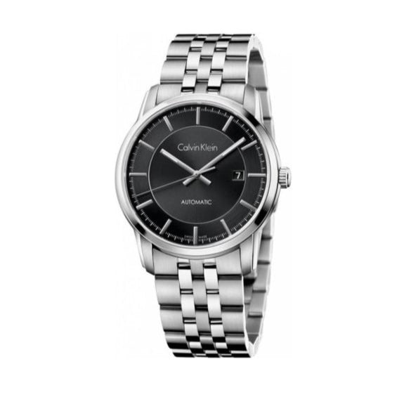 Shop Authentic Calvin Klein Infinity Black Dial Silver Steel Strap Watch for Men - K5S34141 - Luxxuri