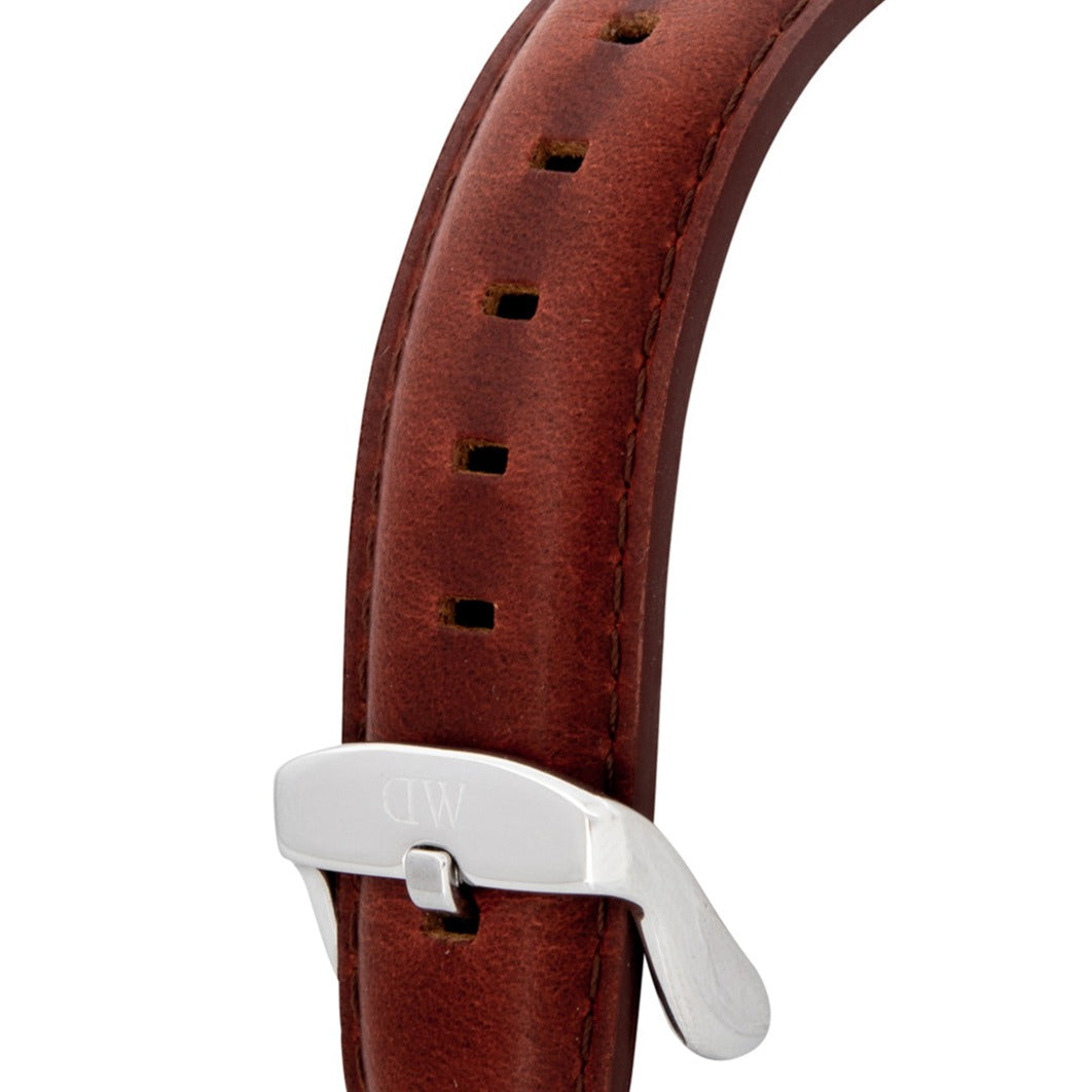 Daniel Wellington Classic Durham Black Dial Brown Leather Strap Watch For Women - DW00100142