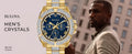  Shop Authentic Bulova Crystal Collection Blue Dial Gold Steel Strap Watch for Men - 98C128 - Luxxuri