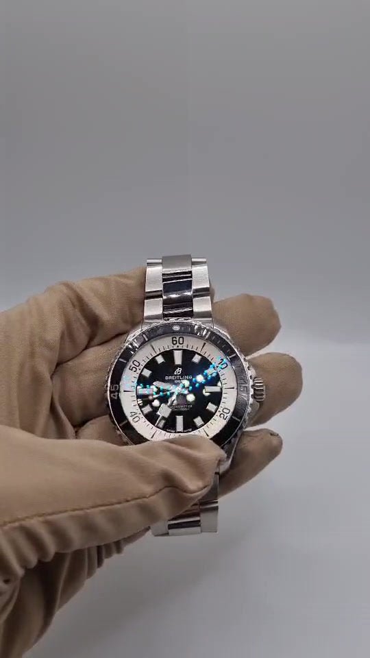  Shop Authentic Breitling Superocean Automatic 44mm Black Dial Silver Steel Strap Watch for for Men - A17376211B1A1 - Luxxuri